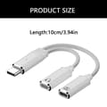 Miniatyrbilde 5 av 11: 2 I 1 Type C Splitter til Type C USB C Hodetelefon Lydadapter Lading White