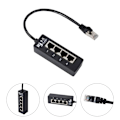 Miniatyrbild 10 av 10: RJ45 Nätverksdelare Extender Adapter 1 till 4 Port Ethernet Kabelkontakt