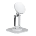 Miniatyrbild 10 av 11: Magnetisk telefonhållare ställbar hållare skrivbord mobiltelefon surfplatta stativ White M model