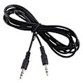 Miniatyrbild 6 av 10: 3,5 mm Aux-kabel, hane till hane, förvirringsfri, 2 m lång, för Ca