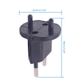 Miniatyrbild 5 av 9: EU-adapter, europeiskt uttag, 3-polig stickpropp, 16A till 10A, 250V, internationell - universell europeisk resekontakt