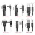 Miniatyrbilde 8 av 11: USB til Type C Datakabel Rask 2A Lading Høy Hastighet 480Mbps Datasynkronisering Bøyelig 90°/Rett Hode Koblinger Ledning 0.3m - USB D to Type C UD