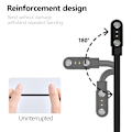 Miniatyrbild 2 av 11: Magnetisk Laddningskabel USB Laddare Sladd Strömadaptrar Kabel för 5/4/2-pin 2.5-17mm Avstånd Intelligenta Klockor 2.5mm x 8mm - Forward