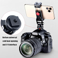 Miniatyrbild 9 av 9: Telefonhållare Tripod Mount Clamp med Dubbel Kallskofäste 1/4 \" Skruv
