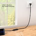 Miniatyrbild 7 av 11: USB 2.0 Förlängningskabel 480Mbps Höger/Vänster/Upp/Ner 90 graders Vinklar Enkel Åtkomst 0.3m - Bend up