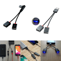Miniatyrbild 2 av 11: 1 Hane till 2 Hona Förlängningssladd Strömadapter Konverterare Kabel för Resor null - A model