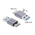 Miniatyrbillede 2 af 11: USB C til MicroB Adapter USB 3.0 Type C Hun til MicroB Han Konverter 10Gbps null - USB male
