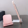 Miniatyrbild 8 av 11: Tablet Mobiltelefonhållare Fällbart Skrivbordsställ Montering Bärbar Justerbar Fäste Black