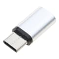 Miniatyrbilde 7 av 7: USB C hunn til hann-adaptere, Type C til MicroUSB ladekabel laderadapter Classic white
