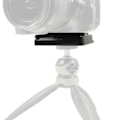 Miniatyrbild 2 av 9: Snabbkopplingsplatta i aluminiumlegering QRA-635L, adapterklämma, skjutande monteringsyta för stativ, monopod, kulhuvud, DSLR-kamera, videokamera