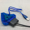 Miniatyrbild 3 av 8: USB-spelkontroll Adaptor Dubbel Port Kontroller till PC USB Konverteringsadapter Stöd för Windows XP, VISTA, WIN7 (32 bit) för PS1/för PS2