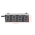 Miniatyrbild 4 av 11: Multifunktionell Digital Bil LED Elektronisk Klocka för Tid Temperatur Spänning 3 i 1 Mätare 12V 5-20V