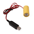 Miniatyrbild 6 av 11: Universal 6V LR14 C Batterielliminator USB Strömförsörjningskabel, 4 st LR14 C Batteriutbytesadapter