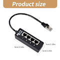 Miniatyrbild 5 av 10: RJ45 Nätverksdelare Extender Adapter 1 till 4 Port Ethernet Kabelkontakt