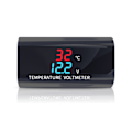 Miniatyrbild 7 av 11: Vattentät för DC 12V Voltmeter Termometer 0,28 tum Dual Display för Bil Motorc