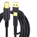 Miniatyrbillede 1 af 11: USB Type C til USB B Printerkabel 480Mbps Datakabelledning til Computere Bærbare Black 3m