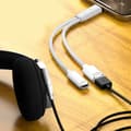 Miniatyrbilde 7 av 11: USB C OTG-kabel telefonadapter 2-i-1 Type C til USB 2.0-adapter med 100W lading White Type C Type C