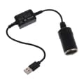 0,36 m USB til 12V DC-adapter USB A hann til bil sigarettenneruttak hunn