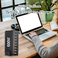 Miniatyrbild 8 av 10: 600W GaNs Laddare Bärbara Datorer USB C USB A Snabbladdning PD Laddning för Telefonladdare Black EU Plug
