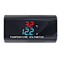 Miniatyrbild 1 av 11: Vattentät för DC 12V Voltmeter Termometer 0,28 tum Dual Display för Bil Motorc
