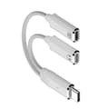 Miniatyrbilde 1 av 11: 2 I 1 Type C Splitter til Type C USB C Hodetelefon Lydadapter Lading White