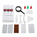Miniatyrbild 6 av 7: 1 Set 23cmx16cm Optisk Konkav Konvex Lins Prisma Set Fysik Optiskt Kit