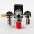 Miniatyrbild 9 av 9: 90-125psi 220V Luftkompressor Tryckventiler Brytare Manifold Regulator Mätare