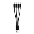 Miniatyrbild 10 av 10: Portabel 4-vägs Micro USB Laddningskabel Multi Laddningskabel Splitterkabel White 20cm