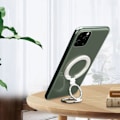 Miniatyrbild 2 av 10: Kompakt mobiltelefon ringhållare finger kickstand 180 graders rotation metallring grepp för magnetisk bilhållare/bordsskiva- White