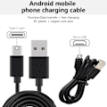 Miniatyrbild 4 av 11: USB till Typ C/USB 5Pin Data Laddningskabel 1.5A Snabbladdningskabel Micro USB 3m