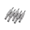 5 st metall 3,5 mm 2 ringar 3P stereokontaktkabel lödadapterterminal för w