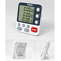 Miniatyrbild 8 av 10: Digital Dubbel Kökstimer 3 Kanaler Räkna Upp/Ner Timer Matlagningstimer Stoppur Stor Display Justerbar Volym