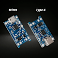 Miniatyrbillede 3 af 7: 5 stk. Type C/Micros USB-interfaces 18650 Lithium Batteriopladningsmodul MICRO interface