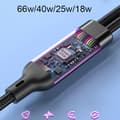 Miniatyrbilde 6 av 11: Multi Ladekabel USB C Splitterkabel 2 i 1 Hurtigladekabel 2 Type C