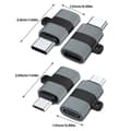 Miniatyrbillede 5 af 11: USB C Hun til MicroUSB Han Adaptere Type C til MicroUSB Oplader Adaptere til Telefon null - Type C male