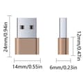 Miniatyrbillede 6 af 11: Metal USB Type C Hun Til USB2.0 Han Adaptere 10Gbps Data Konvertere OTG Adaptere til Telefon Bærbare Computere Grey