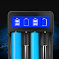 Miniatyrbild 7 av 11: 4-fack laddare för uppladdningsbara batterier med LED-display för 18650/AA/AAA