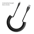 Miniatyrbild 5 av 10: Retraktil USB A till Typ C Laddningskabel 480 Mbps Universal för USB-C Enheter
