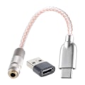 Miniatyrbild 9 av 9: Uppgraderad Digital Ljudförstärkare CX31993 MAX97220 Chip Typ C 3,5 mm AMP HiFi-adapter 32-bitars/384 kHz Hörlurs-DAC-adapter