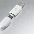 Miniatyrbilde 4 av 7: USB C hunn til hann-adaptere, Type C til MicroUSB ladekabel laderadapter Classic white