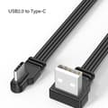 Miniatyrbilde 7 av 11: USB til Type C Datakabel Rask 2A Lading Høy Hastighet 480Mbps Datasynkronisering Bøyelig 90°/Rett Hode Koblinger Ledning 0.5m - USB U to Type C A