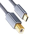 Fleksibelt USB B til USB C printerkabel USB C printerledning 50/100/150/200/300cm 2m