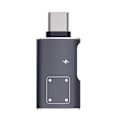Miniatyrbild 9 av 10: USB C & USB till USB A Adapter med 15W Laddningsport USB A Typ C Hona till USB C Hane OTG Adapter Dataöverföringsadapter Silver