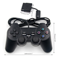 Miniatyrbild 4 av 9: Dubbel Vibration för PS2 Motor Gamepad Fjärrkontroll Trådbunden Joystick för Playstation 2