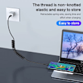 Miniatyrbild 7 av 10: Retraktil USB A till Typ C Laddningskabel 480 Mbps Universal för USB-C Enheter
