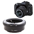 Miniatyrbild 2 av 8: Objektivadapter för FD-objektiv till NEX E-fäste Kamera Passar NEX-5T NEX-6 NEX-7 a3000 a3500 a5000 a5100