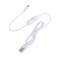 Miniatyrbild 10 av 11: USB-kabel med strömbrytare 5V3A Typ-C till USB A Laddningskabel för Raspberry Pi 4B Black