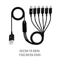 Miniatyrbild 2 av 10: USB 2.0 Typ A Hane till 6 Micro USB Hane Splitter Data Synkronisering och Laddningskontakt 1.5m