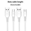 Miniatyrbillede 5 af 8: USB til Type C/USB 5Pin Datakabel, 2A Hurtig Opladningskabelledning 100cm Micro USB 2A