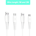 Miniatyrbild 2 av 10: 0,9 m/2 m USB 5Pin/USB C Kabel Snabbladdningssladd Datakabel Förlängningssladd Micro USB 1m